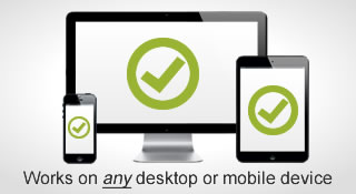 Works on any desktop or mobile device